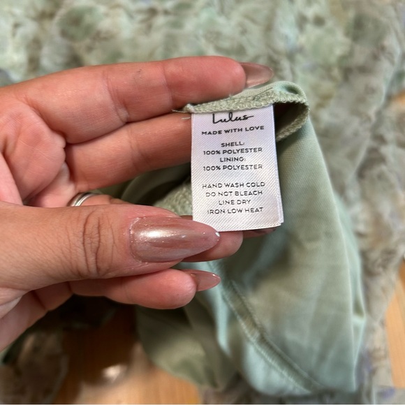 NWT Lulus Dreamiest Desires Sage Green Floral Maxi Dress | Size Large - Picture 11 of 11